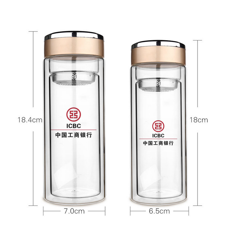 中國(guó)工商銀行定制水杯子案例玻璃杯圖片